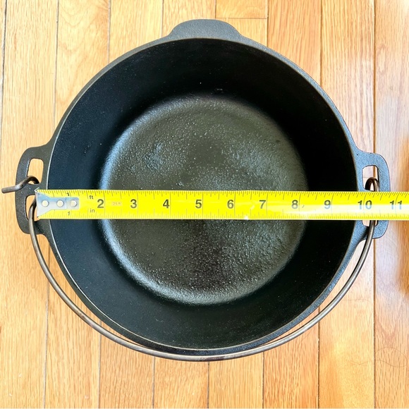 WAGNER 1891 Cast Iron Dutch Oven Bail Handle Pre Seasoned Saute Fry Baking Roast